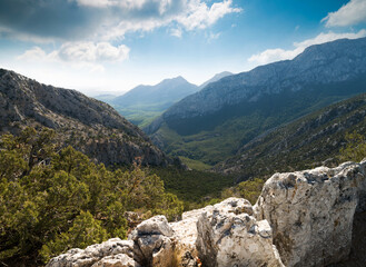 View of Antalya from the ancient city of Termessos. Turkey's most outstanding archaeological sites. antalya province, turkey 