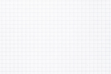 white sheet of paper background, checkered exercise book