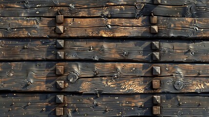 Naklejka premium Vintage wooden texture background with rustic charm and organic surface details