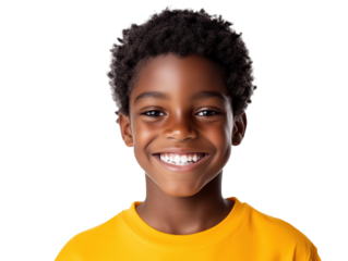 Capturing Childhood Joy: A Vibrant Portrait of a Young Black Boy in Kindergarten, Radiating Happiness and the Thrill of Early Learning Adventures