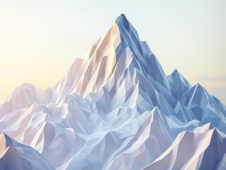 Obraz premium Low Poly Mountain Peak
