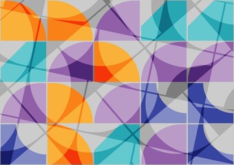 random part of circle circut shadow background Geometric Harmony in Colors