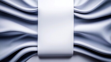 Naklejka premium Draped Fabric, Blank Label, Studio Shot