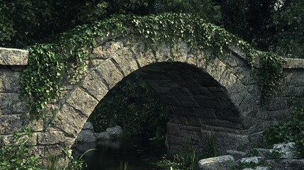 Household Stone Bridge Moment Over Hyper-realistic