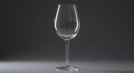 Clean wine glass with a subtle shine effect