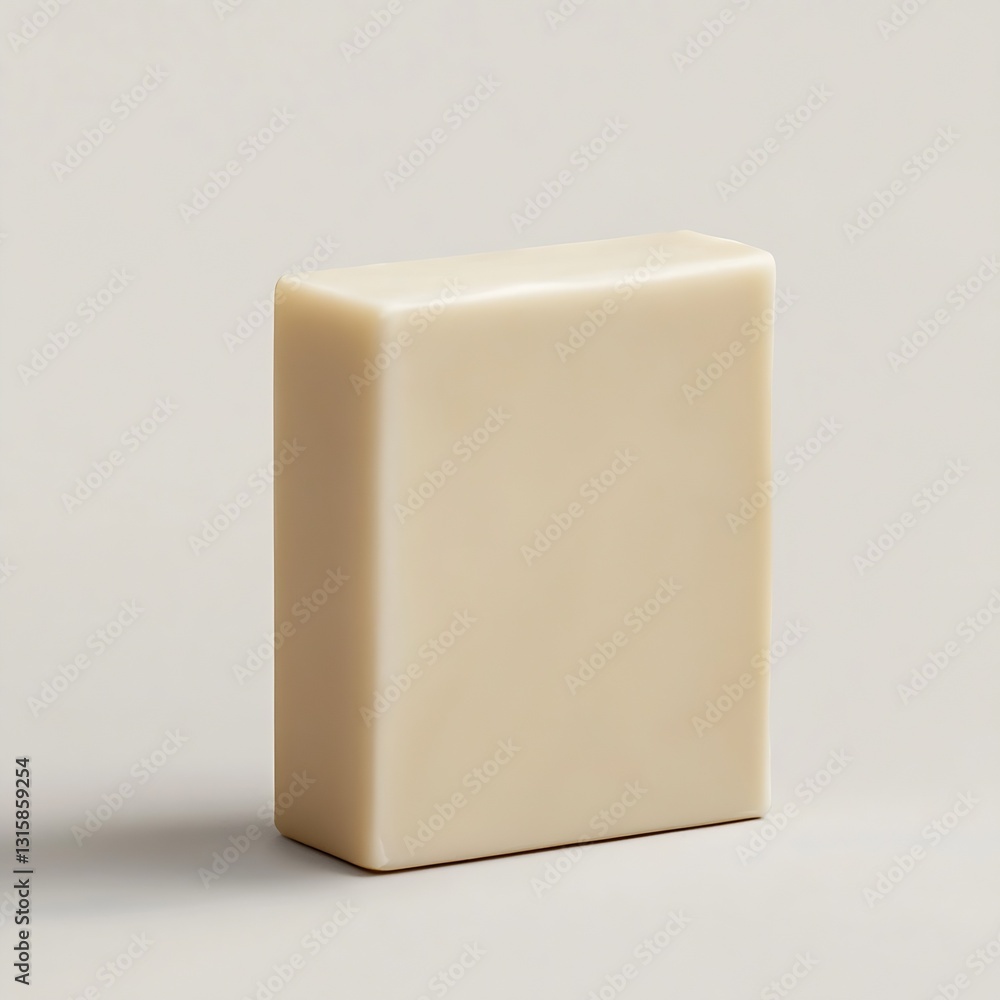 Poster elegant minimalistic soap bar in soft cream color perfect for luxury skincare branding : generative 