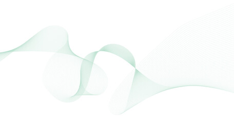 Smooth stylish abstract green wave background vector