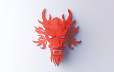 red dragon on white background