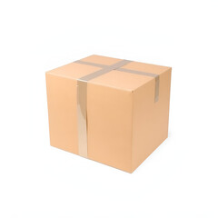cardboard box isolated on white