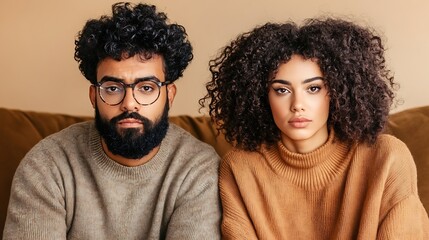 Couple portrait cozy indoor setting emotional connection lifestyle space intimate viewpoint