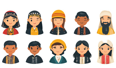 Naklejka premium set of people