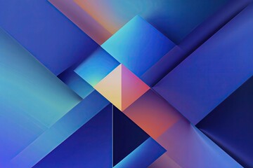Obraz premium Geometric Abstract Design with Blue Tone Gradient Flare Backdrop