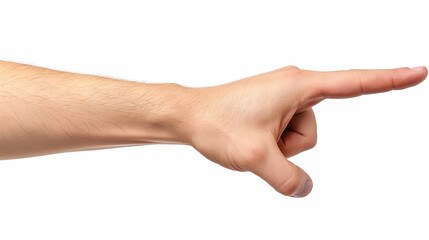 male hand showing index finger to the up side