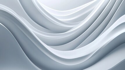 Fototapeta premium Abstract white waves and curves create a sense of flow