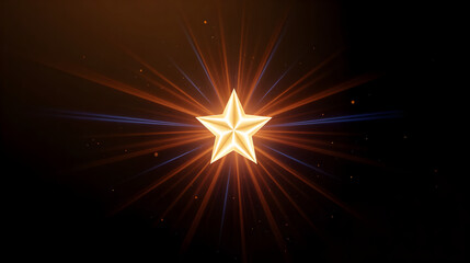 Glowing Commonwealth Star Emblem with Radiant Light on a Sleek Dark Gradient Background Symbolizing Hope and Progress