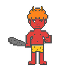 Good Red Ogre Pixel Art