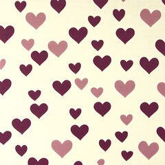 Purple hearts pattern background