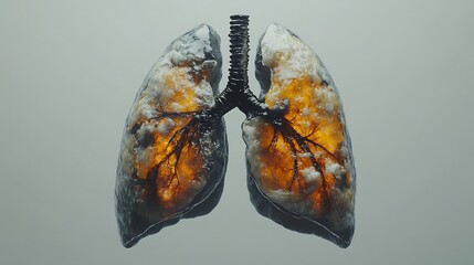 Diseased Lungs Studio Render