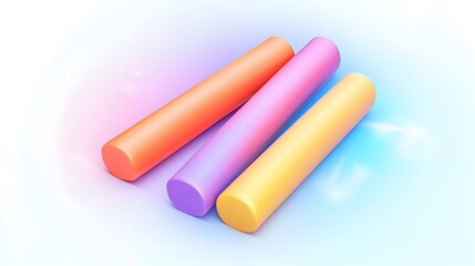 Vibrant Cylinders: A Colorful 3D Render