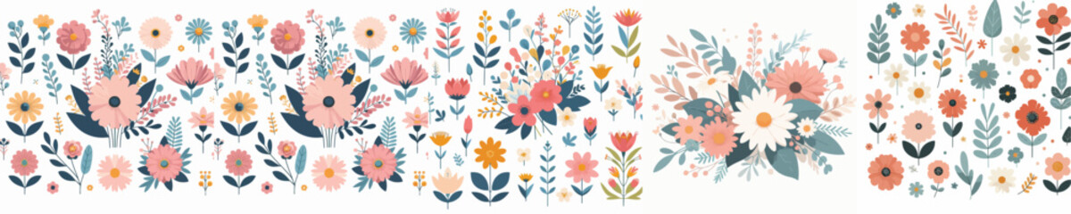 Vector of a floral wallpaper.