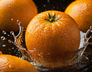 orange and water
