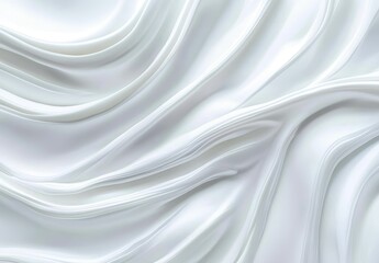 White silk fabric waves, elegant texture, background, design