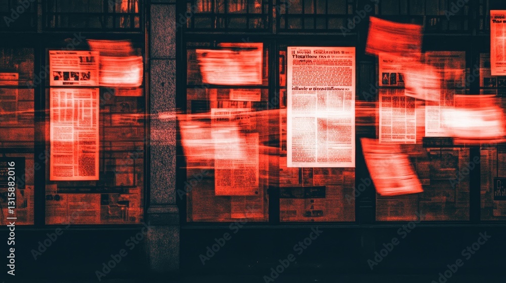 Poster advanced ai detecting fake news and misinformation in real-time.