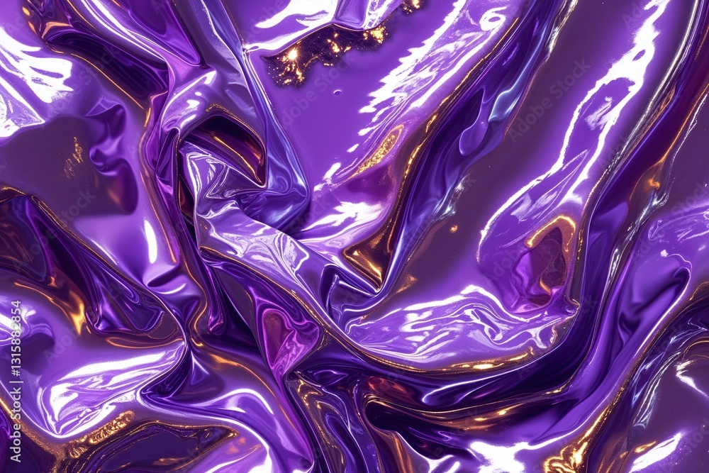 Poster purple metallic abstract design with shiny gleaming uneven texture and polished foil effects