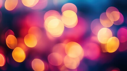 Fototapeta premium Abstract Blurred Lights Background with Warm and Cool Color Bokeh Effect