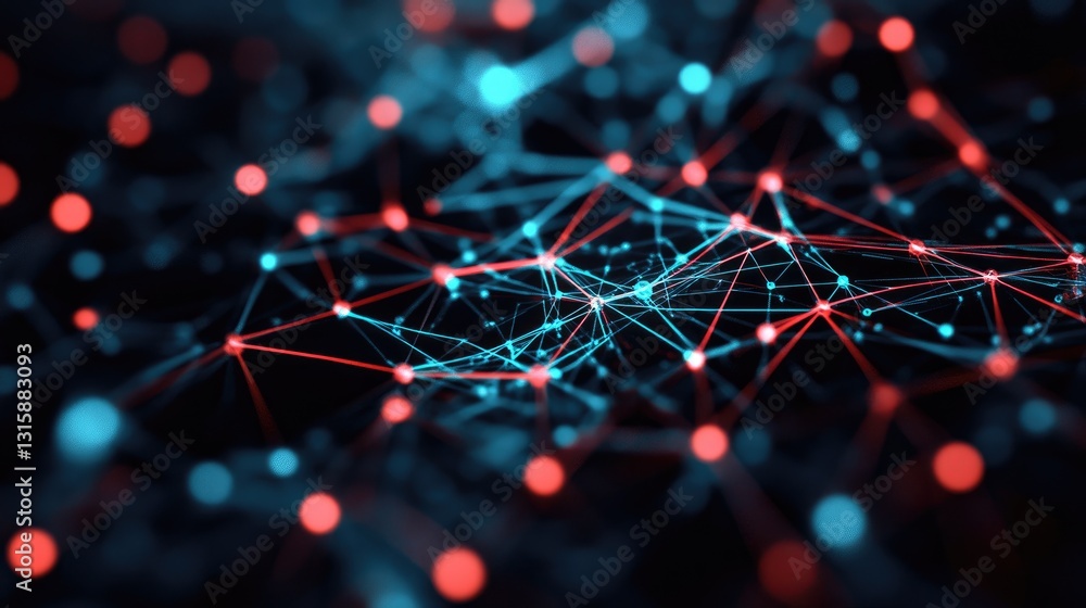 Poster advanced ai network autonomously coordinating robotic workforce operations.