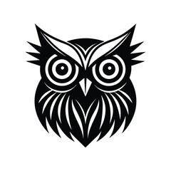 a vector illustration of a owl head.