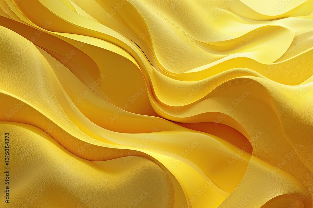 Poster bright yellow abstract art with gradient textures and composition