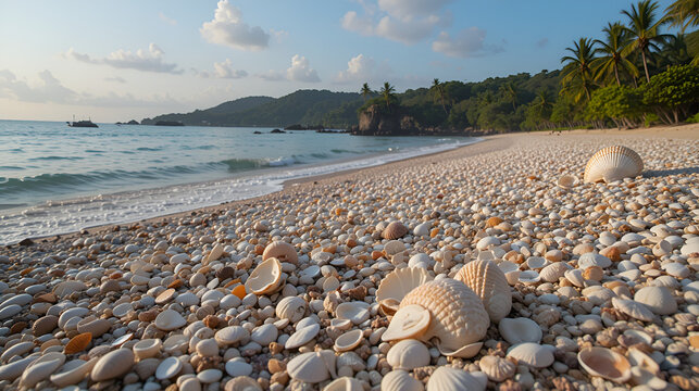 Beautiful Playa Conchal, a beach made of seashells, Guanacaste, Costa Rica