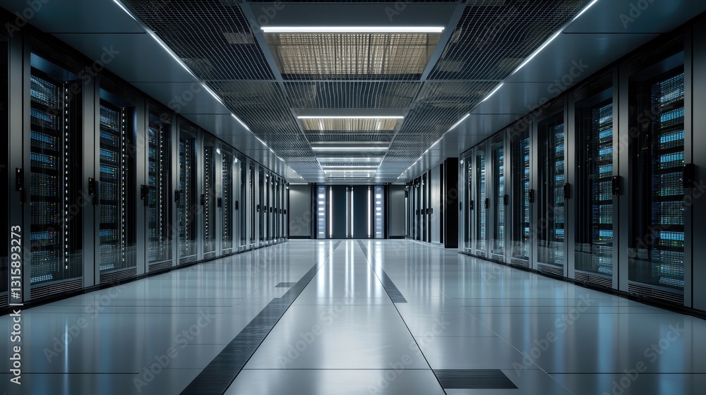 Poster ai-driven cooling systems for optimized data center efficiency.