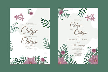 Obraz premium Floral Wedding Invitation Design