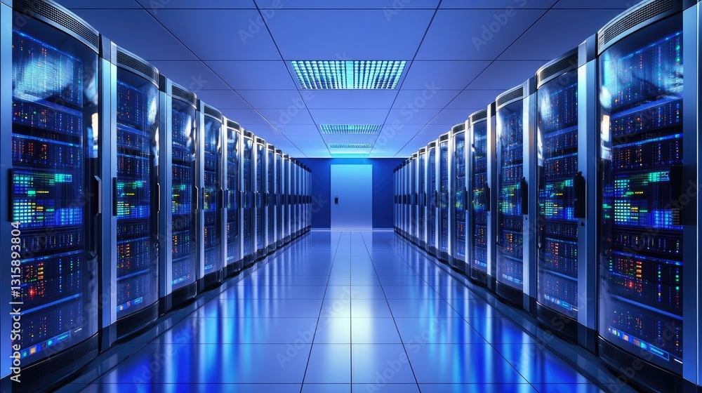 Poster ai-driven cooling systems for optimized data center efficiency.