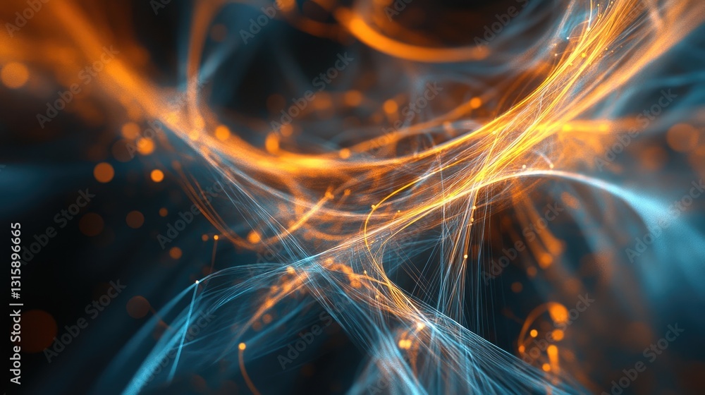 Poster ai-driven self-learning neural network making complex independent decisions.