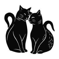 Cat Pressing Its Head Against Another in Warm Affection