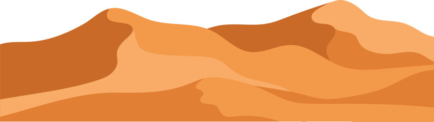 Desert Hill Landscape Illustration Vector