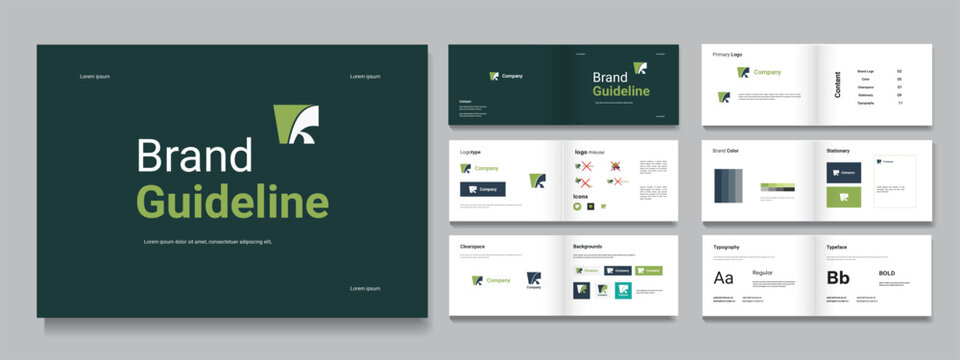 Brand Guidelines design Landscape brand guidelines presentation template