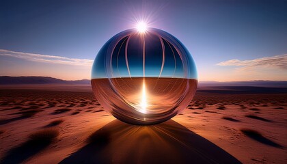 The elegance of mirrors in a natural setting.  