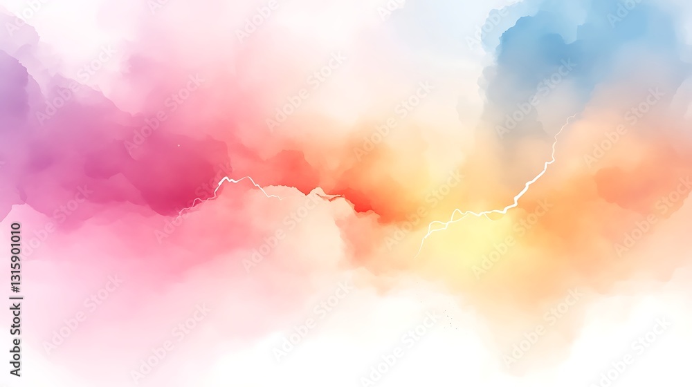 Poster dynamic abstract art colorful swirls in digital visual design and creative expression