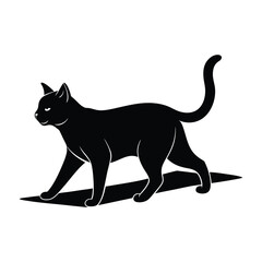 Cat Strolling Smoothly Across the Floor in Calm Motion