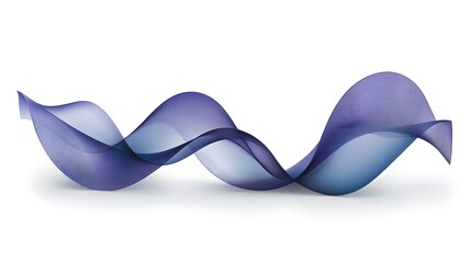 Abstract Blue Wave Design: Serene Flowing Lines on White Background