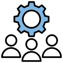 Organization Blue Black Icon