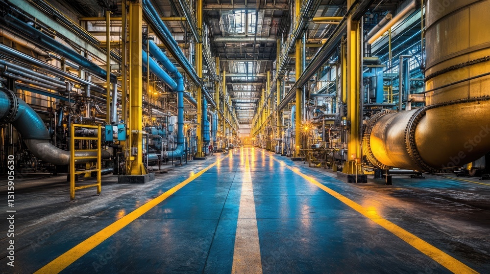 Poster digital twin ai simulation optimizing industrial processes with real-time data.