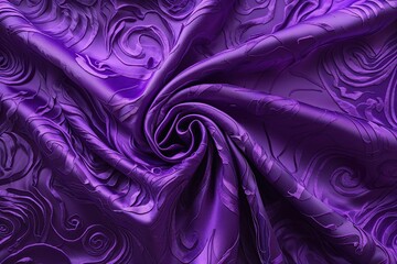 Vibrant Purple Design Featuring Lively Swirling Taffeta