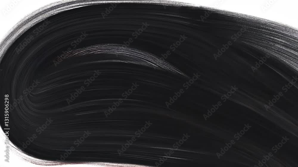 Poster bold black brush stroke creating a striking abstract background for art or design projects in a mini