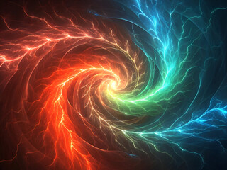 Abstract Duality: Swirling Fire and Ice Electricity