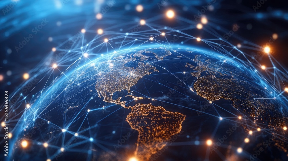 Poster future-proof hybrid computing network connecting global enterprises.